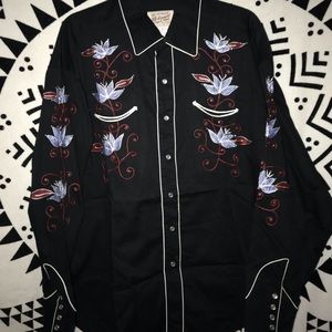 Rockmount Ranch Wear Long Sleeve embroidery Sz XL